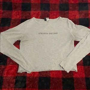 long sleeve crop top